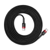 Baseus Cafule Cable kabel USB-C PD / USB-C PD PD2.0 60W 20V 3A QC3.0 2M czarno czerwony